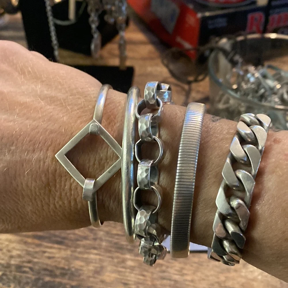 *sold* Solid sterling silver bracelet - Picture 6 of 7